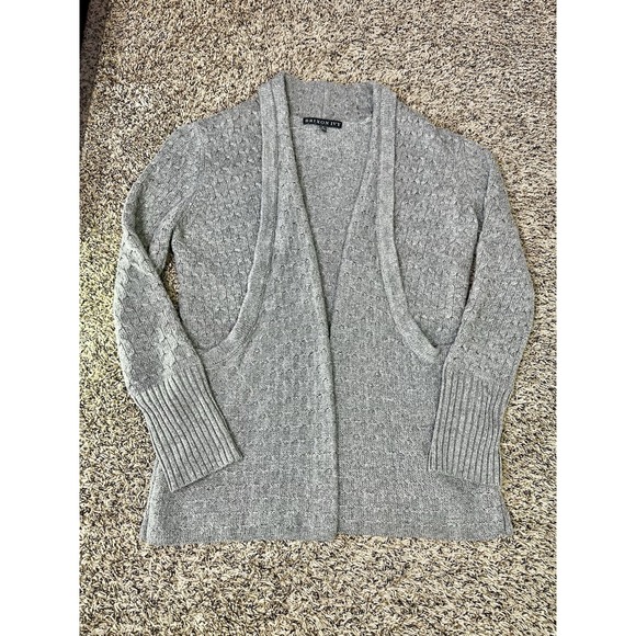 Brixon Ivy Sweaters - Brixon Ivy Lawley Cable Knit Women's Size Medium Open Cardigan Grey